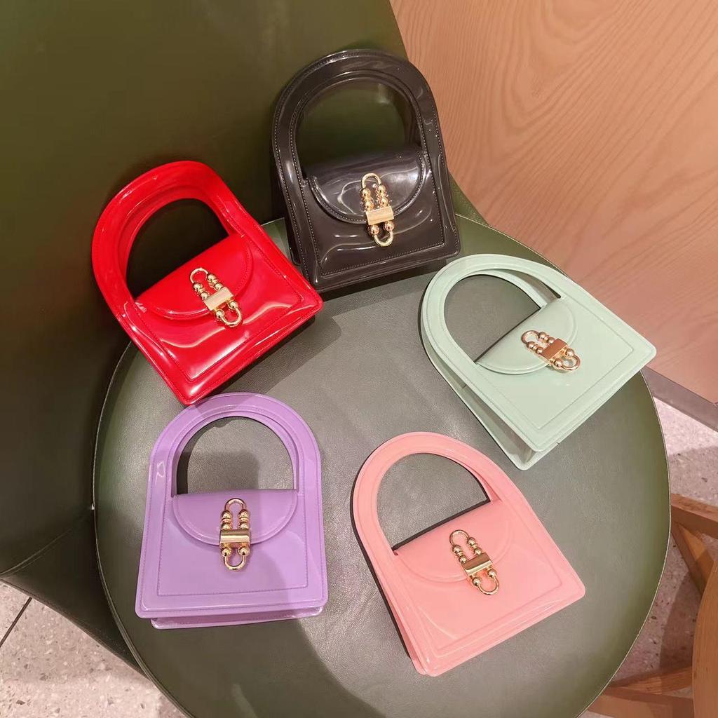 2025 Frühling/Sommer Jelly Mini Crossbody Tasche - Trendige, vielseitige Kettentasche für Damen und Kinder
