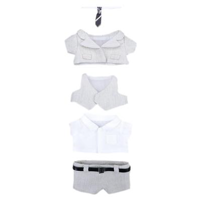 Niannyyhouse 15cm20cm Plush Clothes: Jacket, Vest, Shirt, Tie, Pants, Suit, Cotton Doll, Dress-Up (Beige 15cm)