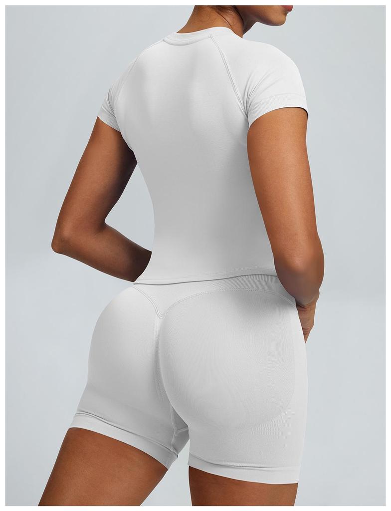 Quick-Dry Slim Fit Yoga T-Shirt - Stretch, Moisture & Sweat-Wicking Fitness Short Sleeve Top