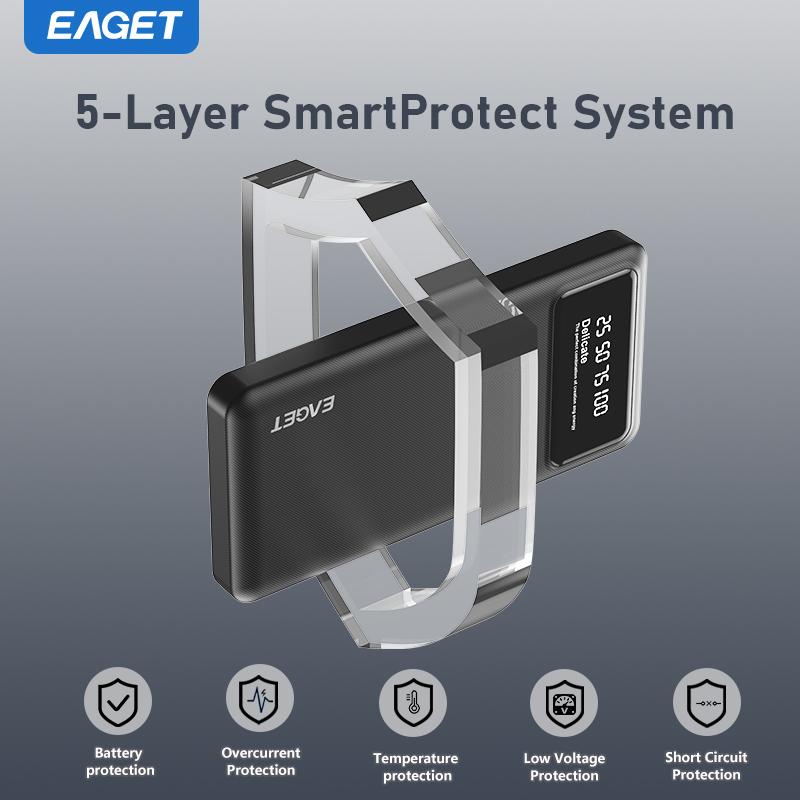 10000mAh Bærbar Powerbank Mobil Strøm Med LED Strømdisplay Type-c/Mikro/USB Grensesnitt for Lading av Mobiltelefoner 16/15/Android Telefoner