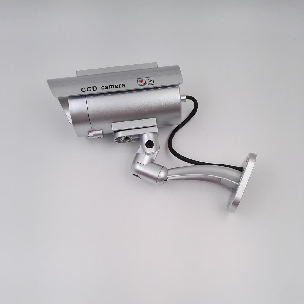 Solar-Powered Simulated Surveillance Camera with Light