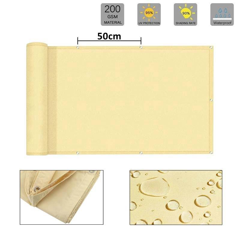 5 Colors 100% Polyester Fence Net Waterproof Balcony Safety Privacy Screen Terrace Pergola Windproof Rainproof Barrier Fabric