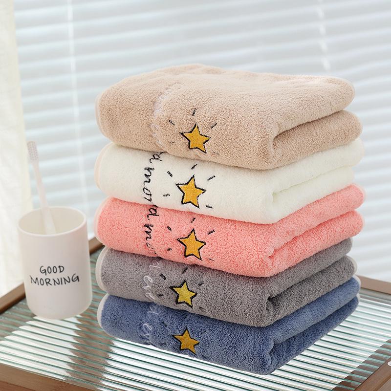 Quick-Drying Absorbent Coral Fleece Towel: Soft, Lint-Free Bath, Face, and Hair Towel