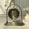 Retro Table Clock Luxury Desk Watch Decorative Silent Tabletop Clocks Aesthetic Living Room Desktop Watches Table Decoration