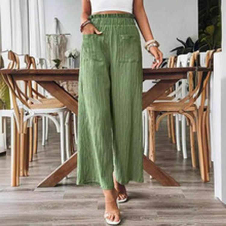 2023 Dame Mote Twistknapp Ensfarget Topp Europeisk Amerikansk Stil Vår Sommer