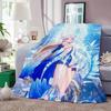 Wuthering Waves Cartethyia Anime Game Throw Lightweight 240g Flannel Blanket Soft Skin-friendly for Summer Cooling