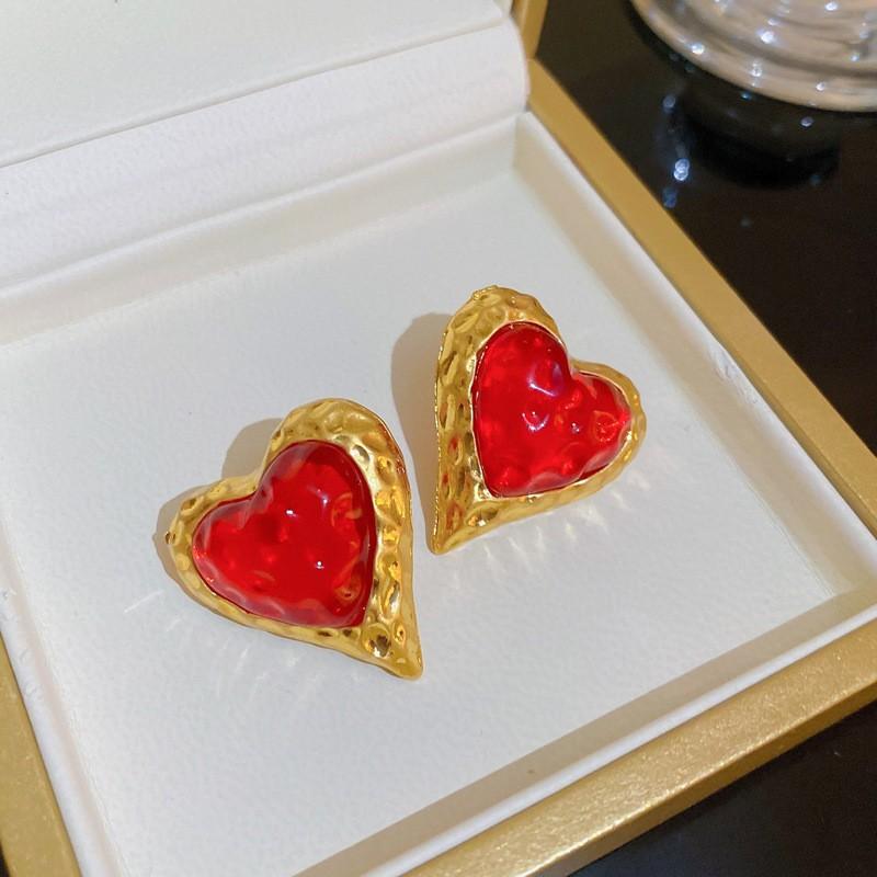 Diamond square bead earrings Korean fashion personality Internet celebrity temperament stud earrings ins style creative earrings women