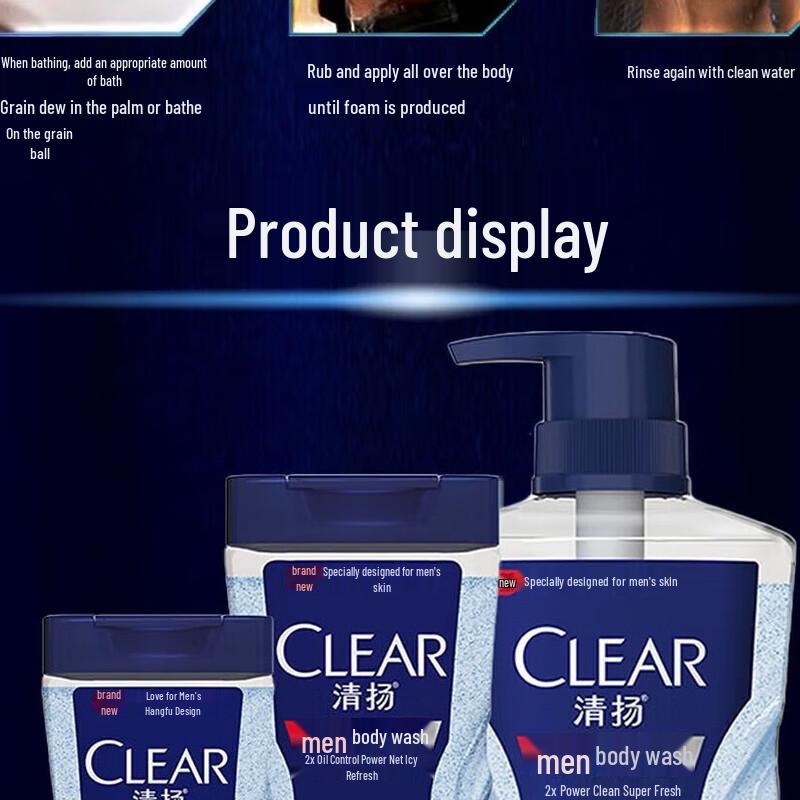 Clear Men Vitality Sports Oil Control Shower Gel & Shampoo Value Pack