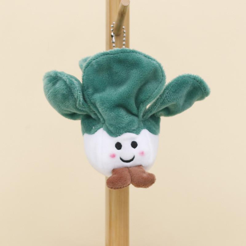 Adorable Plush Vegetable Keychain Soft Broccoli Pp Cotton Stuffed Toy Accessory