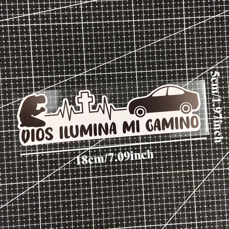 1PC God Light My Way Motorcycle Stickers Waterproof DIY Motorbike Fuel Tank Fairing Car Window Bicycle Universal Vinyl Decals