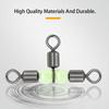 Connector Rolling Triple Solid Ring Fishing Tackle Luminous Beads Fishing Swivel Fishing Connector