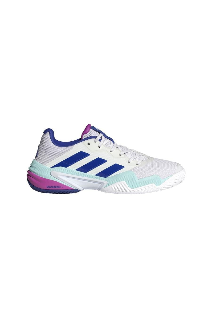 

Теннисные туфли Barricade 13 Tennis LZR24 Footwear Aqua cm [Adidas] Белый/Ярко-синий/Полупрозрачный (IF9129) +25,5