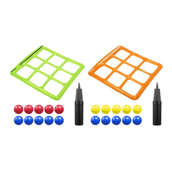 Inflatable Pool Tic-Tac-Toe Game Waterproof Floating Board with Balls Family Outdoor Water