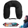 Travel Neck Pillow Self-fillings Travel Pillow Portable Stuffable Neck Pillow For Travel With Refillable Support Cushions