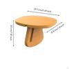 Wooden Mindfulness Stool Wood Finish Meditation TwoPiece Seating Furniture for Balance