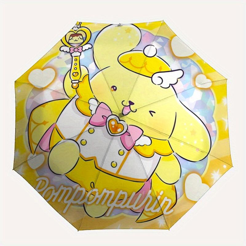 1pc Pom Pom Purin Automatic Opening and Closing Folding - A Good Choice for Gifts, Fashionable and Convenient Umbrella With Cute Cartoon Characters, D