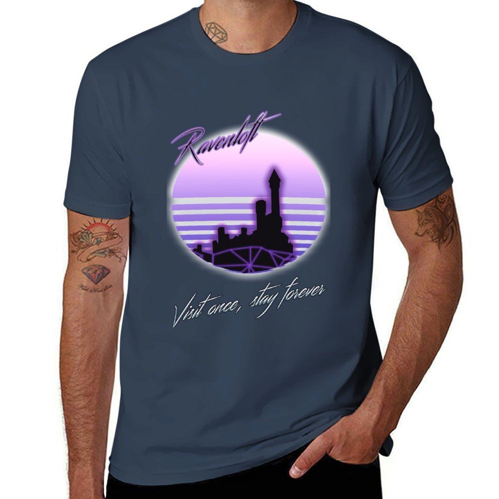 Ravenloft Retro Style Logo TShirt Big Size Simple TShirt S