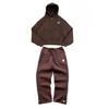 FlowStreet Embroidered Casual Zipper Hoodie Sweatpants Two-piece Set Y2K Clothing Men's Hip-hop Oversized Sweatpants Casual Pants