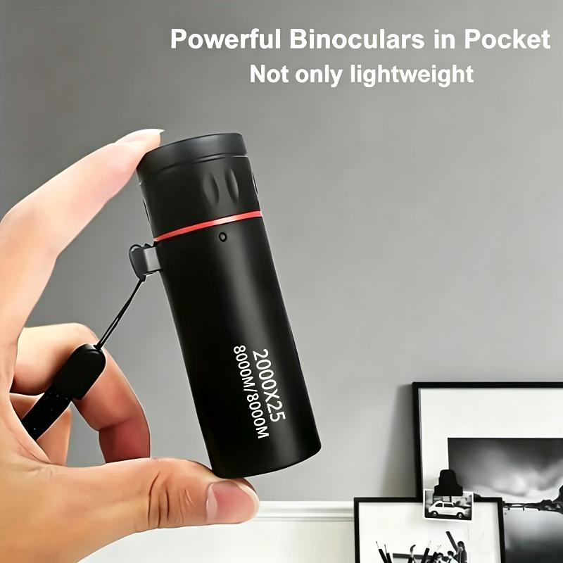 2000x25 HD Mini Monocular Telescope Portable Handheld with Lanyard for Phone Use Travel Wildlife Observation