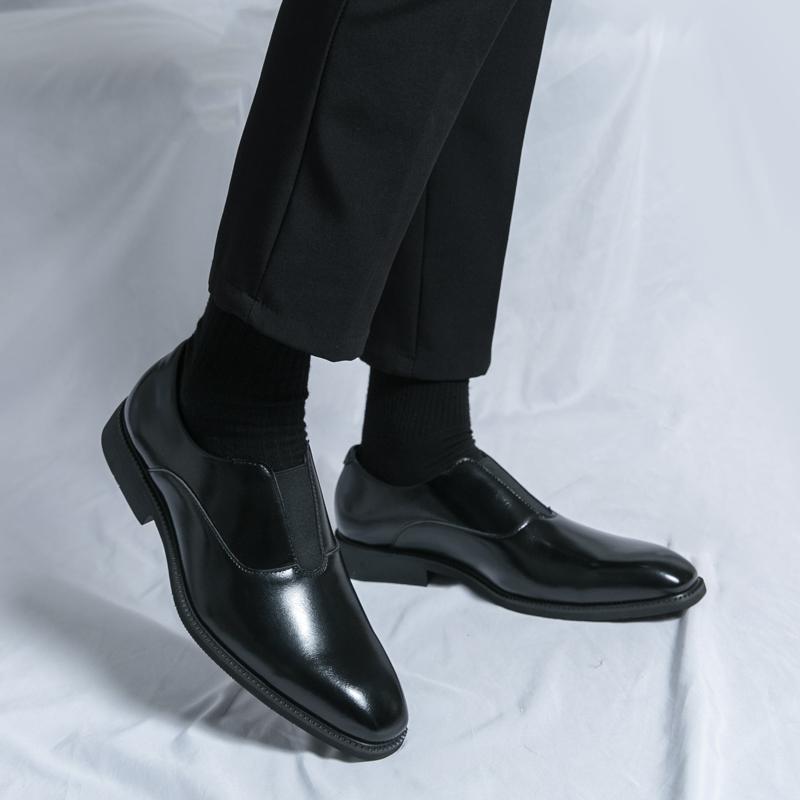 Pánské kožené boty business casual formální oxfordky pánské ploché boty