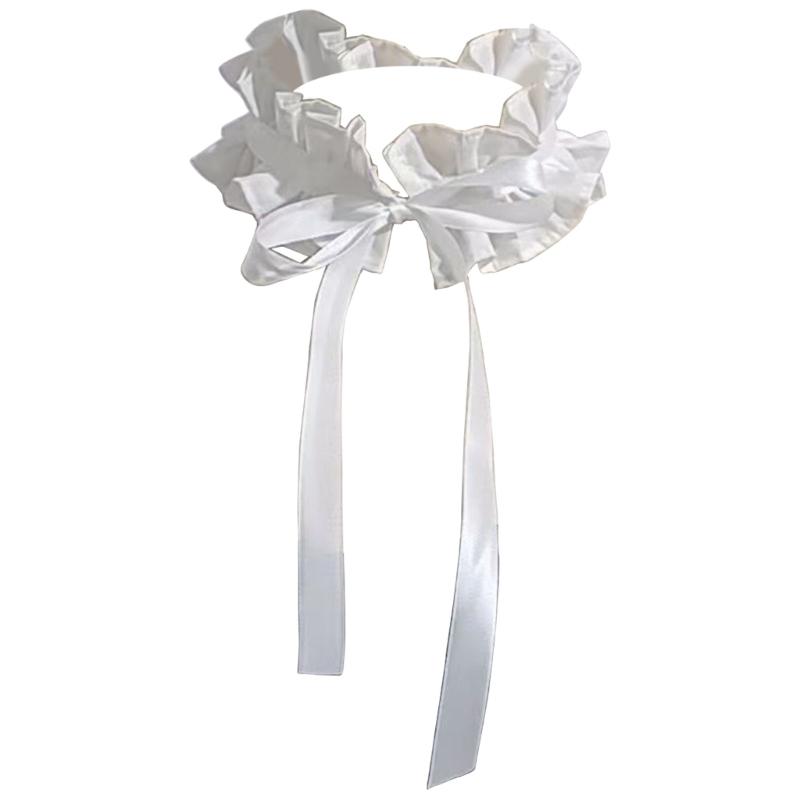

Stylish Ruffle Collar Hand Cuffs with Bowknot Design For Costume Enthusiasts