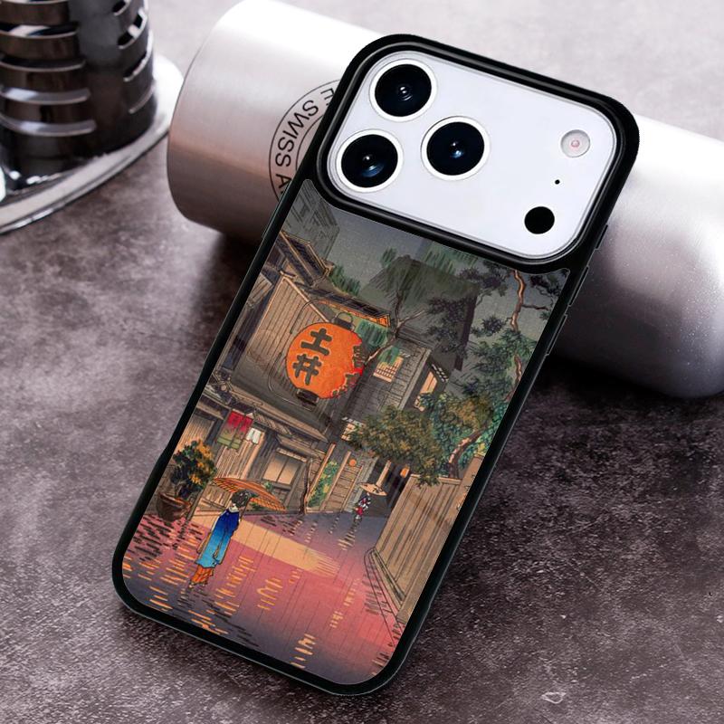 Japanese Ukiyo-e Art Phone Case for iPhone 17 16 15 Pro Max Air 14 13 12 11 Plus Shockproof Cover
