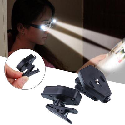 1PC Adjustable Reading Lights Mini Flashlight Universal Glasses Reading Lamp Night Light Eyeglass Clip Book Reading Light