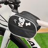 Cartoon Capybara Top Tube Bike Bag - Cute, High-Quality Front Beam Bag for Road/Mountain Bikes, Phone Storage Included