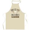 Planetee Apron Everything Is Good In SANDRINE's Kitchen | Original Name Gift for Cook | Protective Clothing Blouse