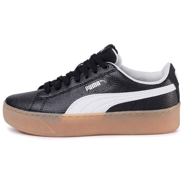 Puma Vikky Platform Women Black Low Top Sneakers Abrasion Resistant Thick Sole Lightweight 366805-02