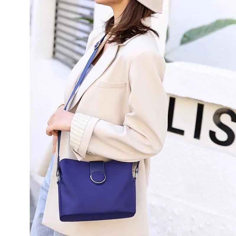 Casual Nylon Schoudertas Damesmode Waterdichte Messenger Bag Reizen Licht Kleine Crossbody Tas Winkelen Dame Handtas Portemonnee