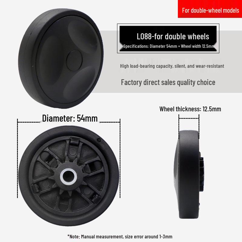 Universal Wheel Replacement for Luggage Suitcase: Leather Caster Rubber Roller Rim Repair Accessories