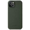 MELKCO For iPhone 13 mini 5.4 inch Protective Case Genuine Cow Leather Coated PC Phone Cover