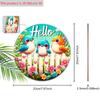 Plat 2D, 1 pièce Panneau en Bois Oiseau Vif Hello Hello Printemps Panneau de Bienvenue Décoration de Jardin Décoration Murale et de Porte de Maison Décoration de Fête de Fête Printemps