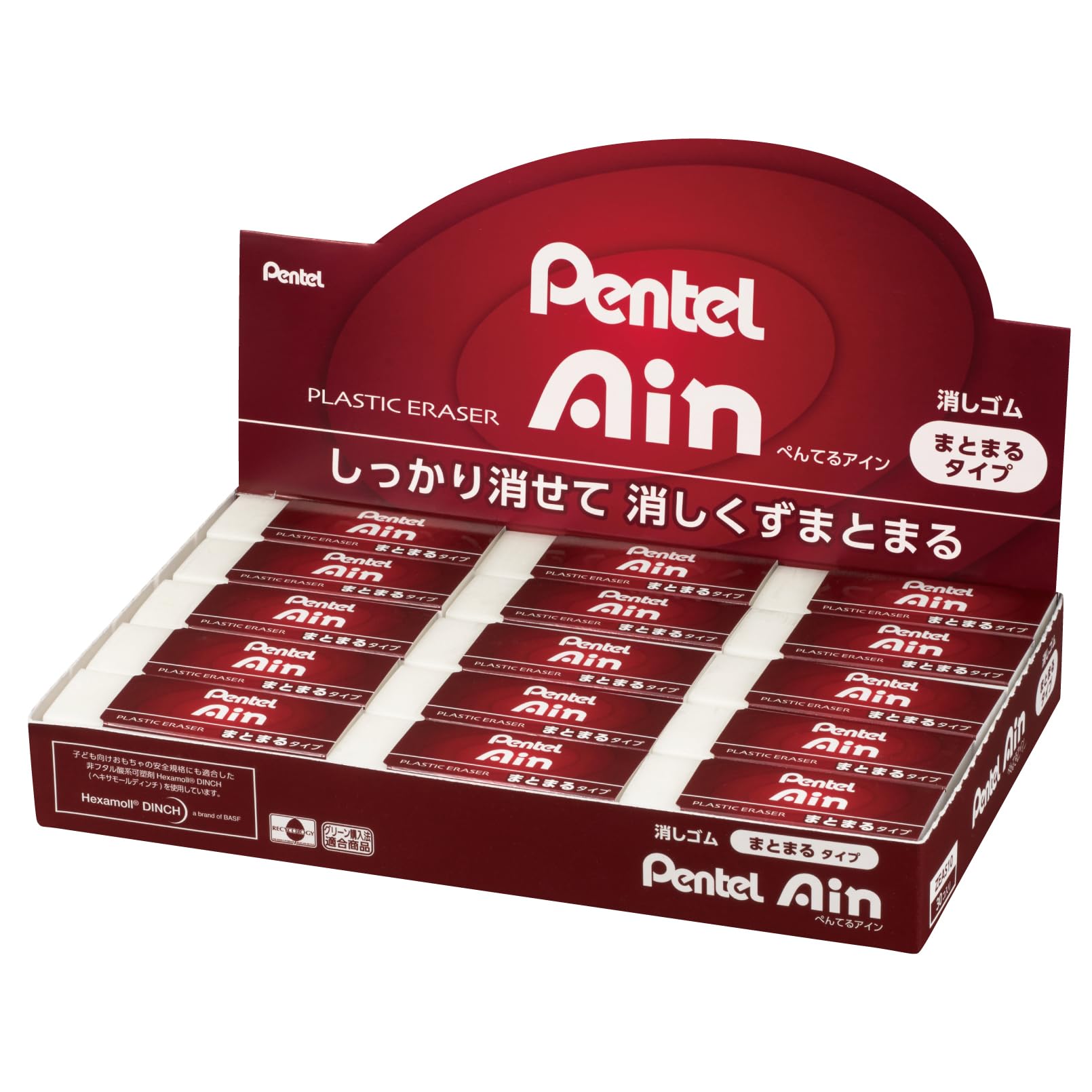Pentel Ain ZEAS10 Eraser, 30-pack