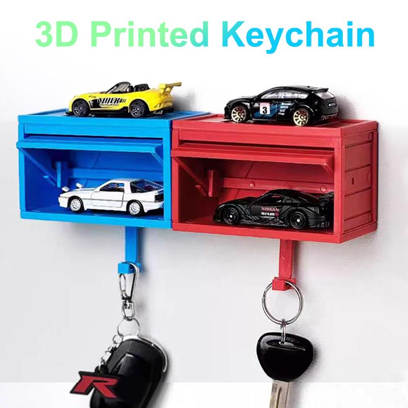Porta-Chaves de Garagem de Carro com Porta que Abre Chaveiro de Garagem Divertido Pendurado na Parede Porta-Chaves de Carro Fácil Instalação Decoração de Parede