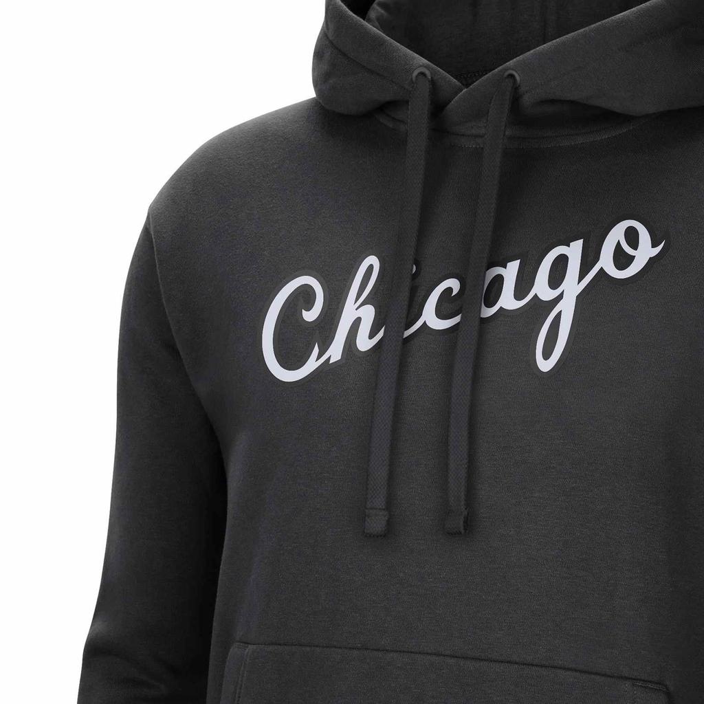 Men's Nike NBA Solid Color Alphabet Fleece Pullover Chicago Bulls Black DB2309-010