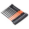 10 Pcs SAE Hex Bit Set 100mm Length 14 Inch Shank S2 Alloy Steel Hex Bits with Storage Rack