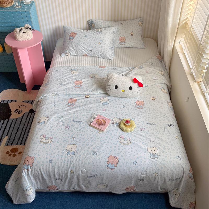 A-Class Milk Cotton Soy Fiber Summer Cool Quilt: Machine Washable for Dorms & Kids, Perfect for AC Use