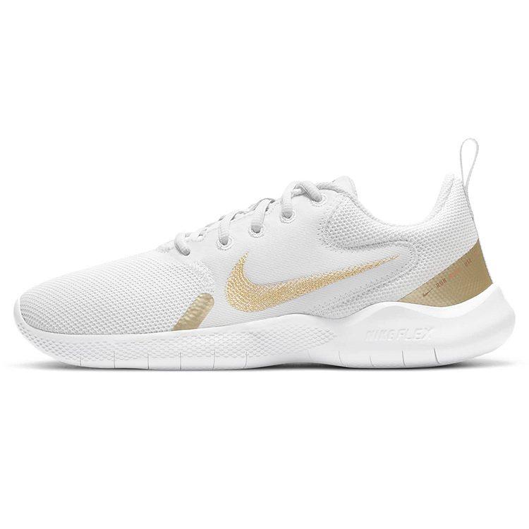 Nike Flex Experience Run 10 White Metallic Gold Star Women's CI9964-010