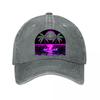 Neon Retro Vaporwave Palm Tree Wall Art Washed Baseball Cap Outdoor For Womens Unisex FeUnisex