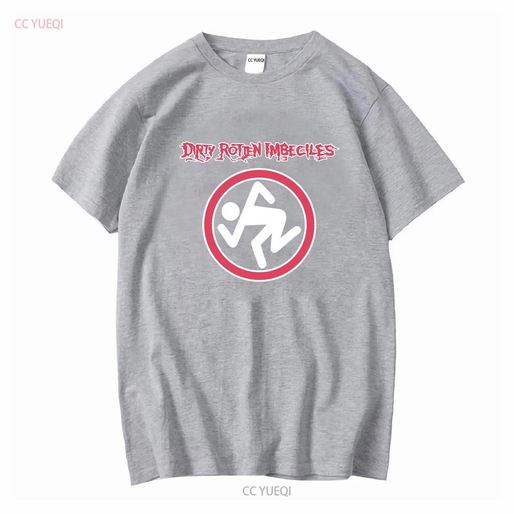 D R I Dirty Rotten Imbeciles Maglietta con Logo della Band Taglia M vintage Lavata Allungata grafica uomo moda Casual Morbida streetwear