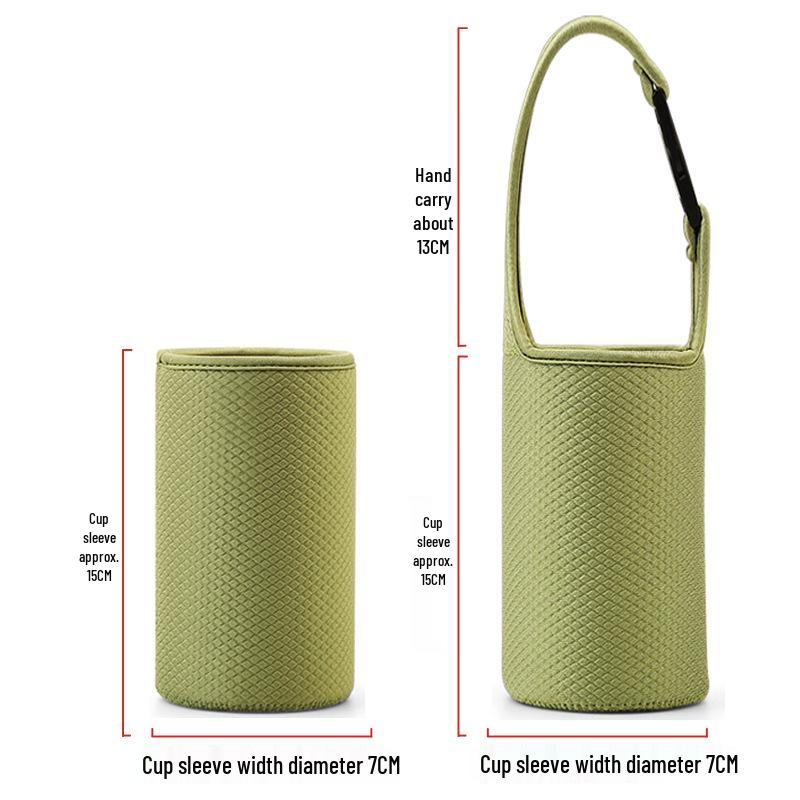 Insulated Glass Water Cup Sleeve - 7cm Diameter, Thick Diving Material, Universal Fit