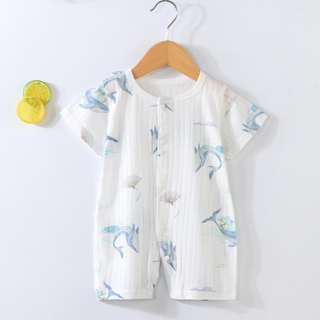 Cotton Jacquard Baby Romper for 0-1 Year - Summer Style