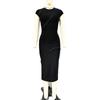 New splicing buttons decorative slim-fit elastic pencil skirt professional temperament dress
