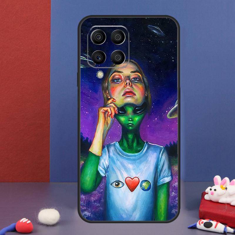 Mushroom Moon Shroom Farmer Case For Samsung Galaxy M32 M52 M12 M16 M14 M54 M13 M33 M53 M56 M36 M31 M11 M35 M55 M15 M06