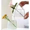 Ästhetische Gewebemuster Handtasche Glasvase Transparent Bunt Hydrokultur-Vase Mini-Aquarium Foto-Requisite Modernes Zuhause Tischdekoration