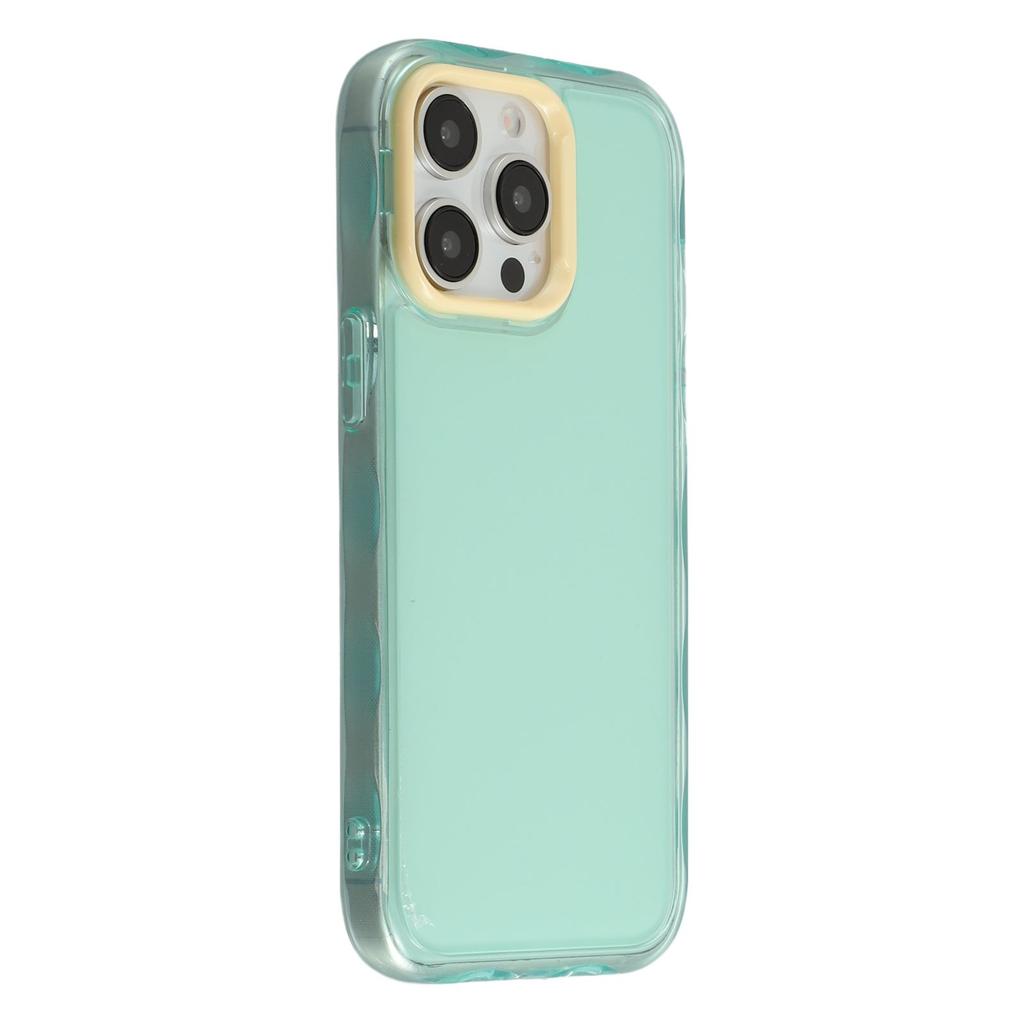 For iPhone 15 Pro Case Inner Wave Pattern TPU+Acrylic Phone Cover