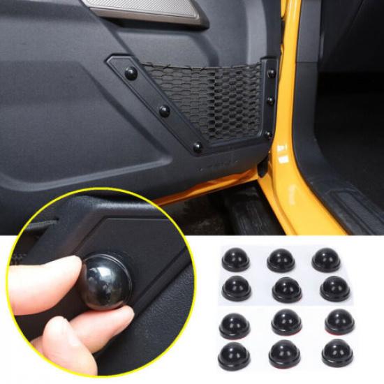 For + Ford Bronco Inner Front Door Storage Screw Cover Trim Protection Black