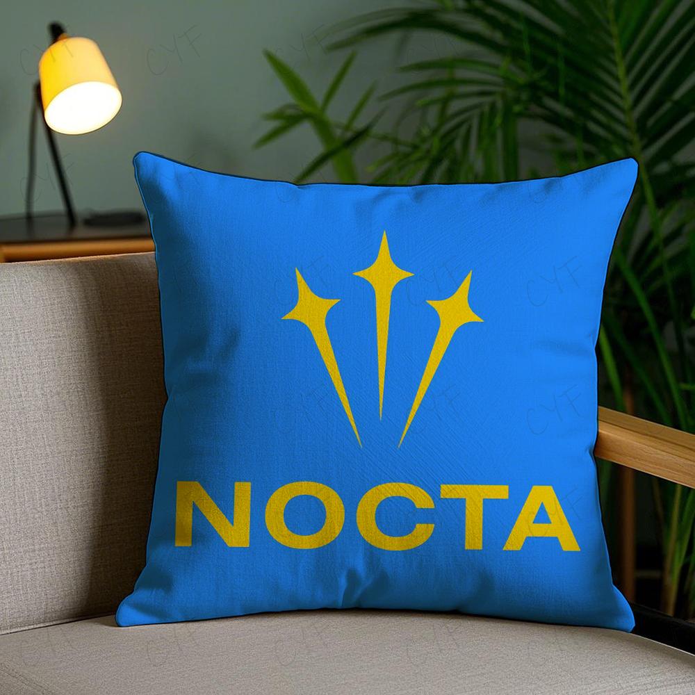 Nocta Fashion Luxury N-NoctaS-S Pillow Case Anti-dustmite Pillowcase Invisible Zipper Silky Short Plush Sofa Cushion Cover